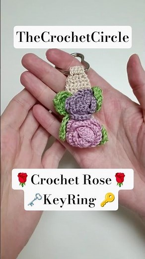 Crochet Rose Keyring 🌹✨ Easy & Cute Gift Idea! #Shorts 🌹 Perfect Handmade Gift