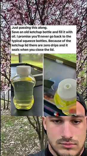 Save An Old Ketchup Bottle and Fill It With Oil. I Promise You'll Never Go Back To Squeeze Bottles.