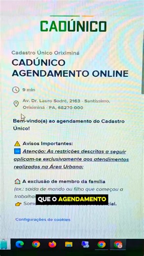 Cadastro Único Oriximiná on Instagram: "📲 O Cadastro Único agora está ainda mais perto de você! Agora você pode fazer seu agendamento on-line para 2026, de forma rápida e sem precisar sair de casa. Mais praticidade para quem precisa atualizar o cadastro. 🚨 Os atendimentos que exigem visita domiciliar obrigatória, como cadastros unipessoais e exclusão de membro com renda, permanecem sendo realizados presencialmente na recepção. #CadastroÚnico #AtendimentoDigital #Oriximiná #AssistênciaSocial #F