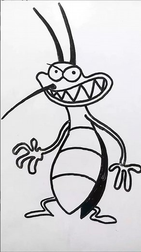 Draw Joey from Oggy and Cockroaches | Cartoon drawing for beginners and kids