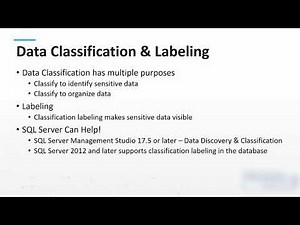 Introduction to Data Discovery and Classification with SQL Server 2019