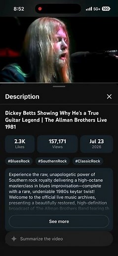 The Allman Brothers Band — “One Way Out” LIVE (1981) | Dickey Betts on Fire 🔥