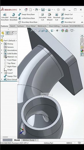 SolidWorks Project Curve Explained | Advanced Modeling#shorts