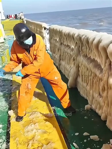 The Hammering of Frozen Ice in the North Sea