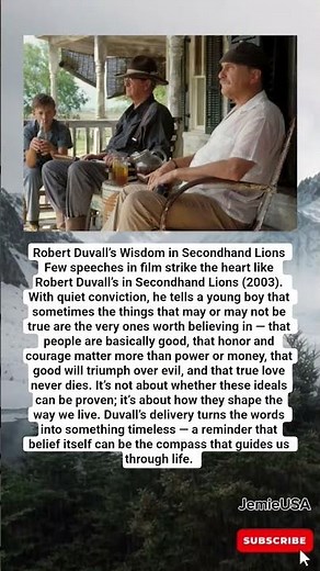 Robert Duvall’s Timeless Secondhand Lions Speech That Reminds Us What’s Worth Believing In