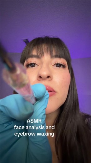 ASMR face analysis and eyebrow waxing #personalattention #asmr #asmrvideo #asmrmakeup #roleplay