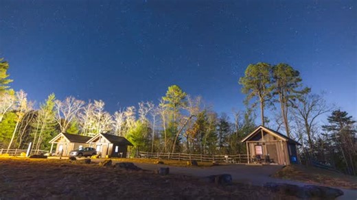 ✨ Nightfall can bring whole new kind of scenery to North Carolina’s parks! With little light pollution, #GorgesStatePark offers some of the best stargazing in the state. From cozy camper cabins to the wide-open sky above, it is the kind of place that makes you want to linger a little longer and look up. Plan your trip today! | North Carolina State Parks and Recreation