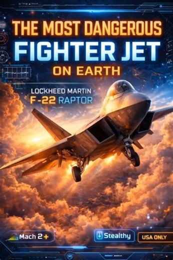 The Most Dangerous Fighter Jet F-22 Raptor #F22Raptor #FighterJet #Military #USAir #Aerospace