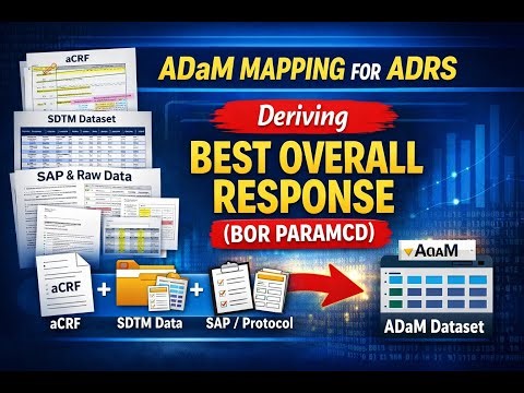 ADaM Mapping Specification for ADRS | Deriving Best Overall Response (BOR PARAMCD) Step-by-Step