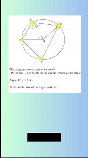 GCSE Maths Angle Hack: Circle Theorem in 60 Seconds! 🔥 #gcsemaths