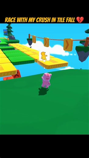 Race with my Crush 💔 | In Stumble Guys 😱 | #race #stumbleguys #shorts