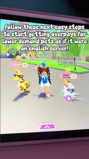 tutorial on how to join korean servers in adopt me! #adm #roblox #adoptme #adoptmepets #adopt #fyp