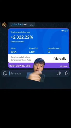 Fajar Daily on Instagram: "cuan 2000% dari saham BUVA.. rumor nya saham ini bakal RIght issue RI lagi #saham"