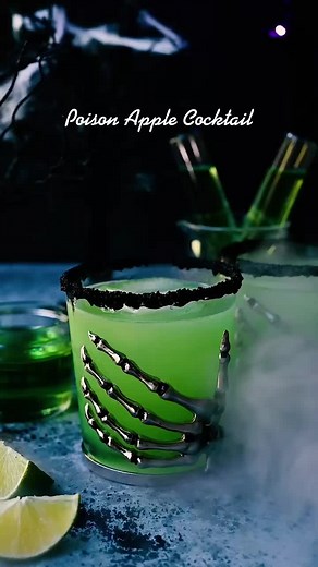 Spooky Poison Apple Cocktail Recipe for Halloween Parties