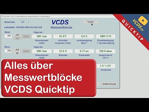 VCDS Quicktip: Alles über Messwertblöcke!