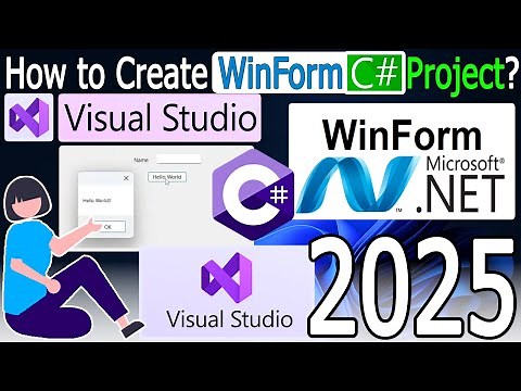 How to Create C# WinForm Project in Microsoft Visual Studio [ 2025 Update ] on Windows 10/11