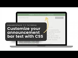 How to customize your Squarespace Announcement Bar with multiple fonts // Squarespace CSS Tricks