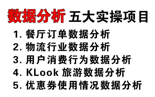 Python数据分析5大经典实操项目，Python入门到数据分析 办公自动化项目实战，手把手教学，学完即可上岗！