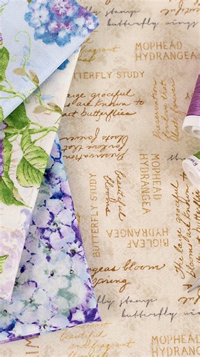 💐 Step into beautiful blooms with the Hydrangea Mist collection by Susan Winget for Wilmington Prints! Shop all precuts & yardage: https://www.shabbyfabrics.com/c6718 #shabbyfabrics #fabric #fabriclove #fabricaddict #fabricstash #sewcute #quiltingfabric #wilmingtonprints | Shabby Fabrics