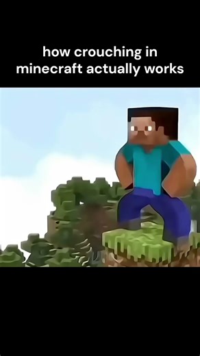 This is what crouching really does in minecraft 😭