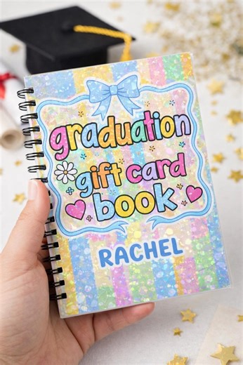 Custom Graduation Gift Card Book, Graduation Gift, College Hologram Gift Card Holder, Graduates Gift Book, High School & College Gifts - Etsy