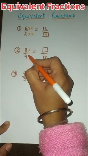 Equivalent Fractions #fractions #maths #mathstricks #shorttricks #youtubeshorts #educational