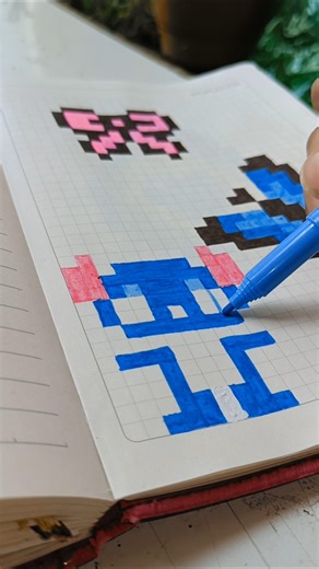 Drawing Stitch 💙😱 #shortvideo #diy #foryourpage #pixelart #pixel #stitch #stitchart #art #viral #fyp