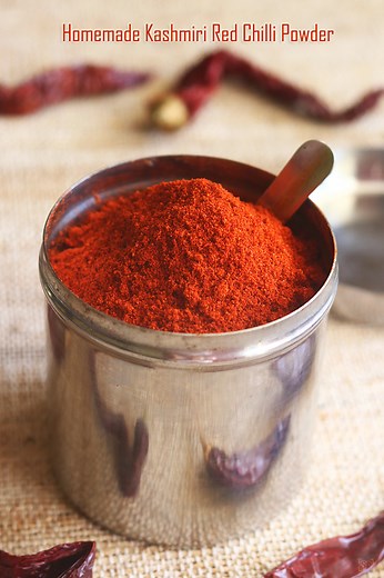 Chilli Powder Recipe | Kashmiri Chilli Powder Recipe - Sharmis Passions