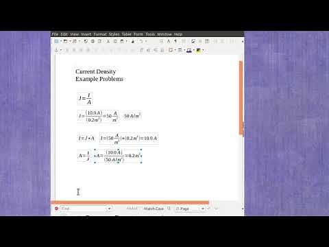 Example Current Density calculations