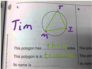 Naming Polygons - (Everyday Math 3rd grade 3 Home Link 6.6)