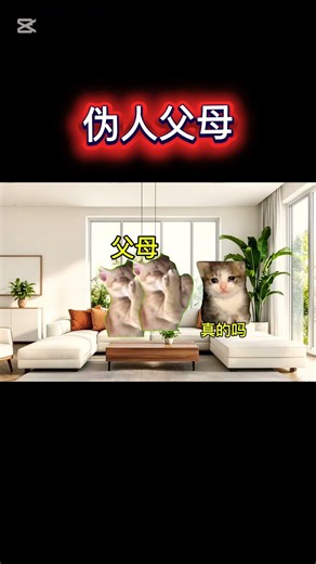 本以为是噩梦开始，最后变成￼一个温馨的故事#猫meme￼￼ #猫動画