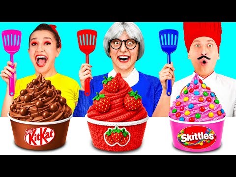 Me vs Grandma Cooking Challenge | Cool Food Tricks by KiKi Challenge