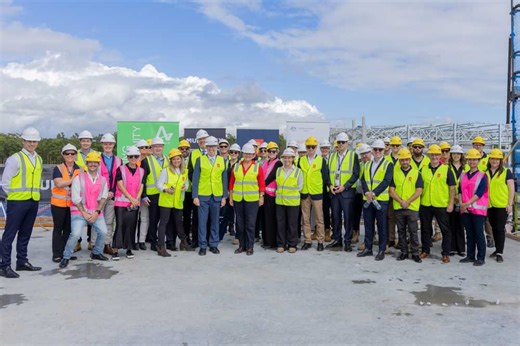 Minister Conroy inspects construction progress at the  Kongsberg Missile Factory