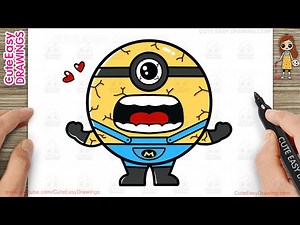 How to Draw Mega Minion Jerry (Despicable Me 4) Easy Step-By-Step Drawing and Coloring - Videos For Kids