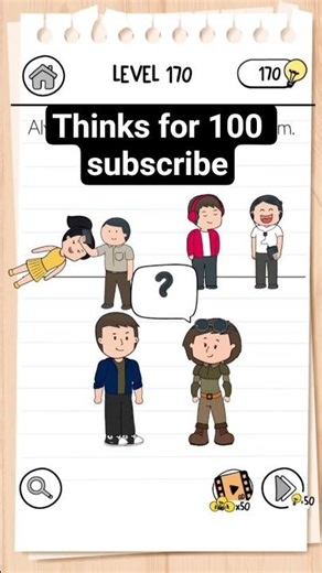 Brain test 3 level 170 | Puzzle world BD Thinks for 100 subscribe