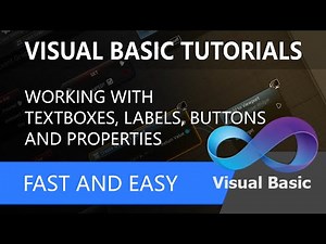 Visual Basic - Tutorial 1 - Working with textbox, labels, buttons and properties.