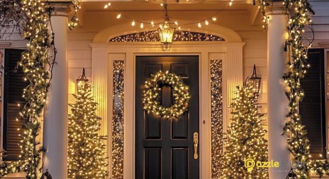 Dazzle Bright 120 Pcs Replacement Christmas Mini Light Bulbs, Warm White Incandescent String Lights with Green Base, 2.5 V Bulbs for Indoor/Outdoor Xmas Tree Decor, 170 mA, 0.42 Watt