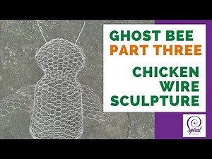 How to Make a Wire Art Bee #3 - Chicken Wire Garden Sculpture | Spiral Crafts