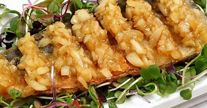 Recipe for 'Garlic Mackerel' made from Norwegian Mackerel - Perf