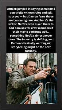 Is Netflix Ruining Movies? Matt Damon & Ben Affleck Sound the Alarm.