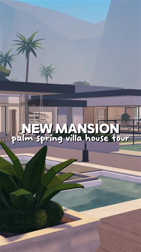 NEW MANSION; palm spring villa house tour! 🏝️🌊🐚 | The update is out! And for those who do not have enough robux for the mansion… stay tuned for a giveaway! 💝 | #roblox #berryavenue #berryavenueupdate #berryavenuenewmansion #fyp