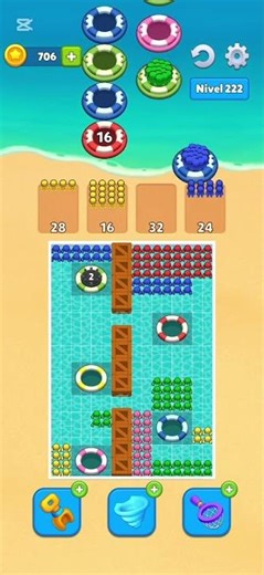 Hole Pool - Level 222 #games #puzzle #holepool #gaming #gameplay