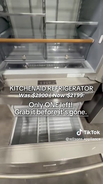 This @KitchenAid refrigerator is now over $700 off and it could be YOURS this weekend! Come shop locally in Conroe, TX, or shop with us online at wilsonsappliances.com. 💻 SKU: Kitchen Aid KRMF536RPS
