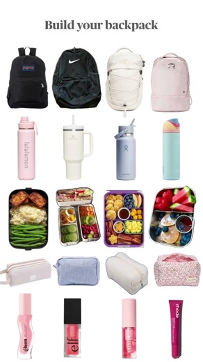 Build your backpack!🤍🐆#school #backpack #aesthetic