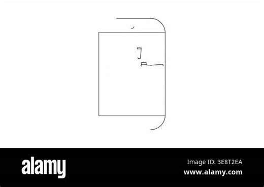 A minimalist line art animation depicting the pitfalls of digital addiction and the struggle to disconnect from technology. A visual metaphor for tech dependence Stock Video Footage - Alamy
