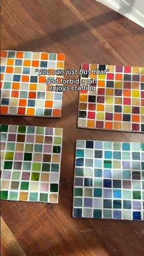 super easy DIY Tile Coasters 😍 #diy #coaster #mosaic