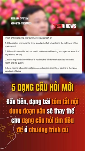 NÓNG: 5 DẠNG CÂU HỎI TIẾNG ANH MỚI TRONG ĐỀ THI 2025 THAY ĐỔI KHÁC HẲN SO VỚI MỌI NĂM, HƯỚNG ĐỀ THI THIÊN MẠNH VỀ ĐỌC HIỂU#education #learnontiktok #thithptquốcgia #thptqg2025 #kithitotnghiepthpt2025🍀 #tsanews #kithithptqg2025 #lichthithptqg | Học IZ School - Luyện thi Đánh giá tư duy ĐH Bách Khoa Hà Nội