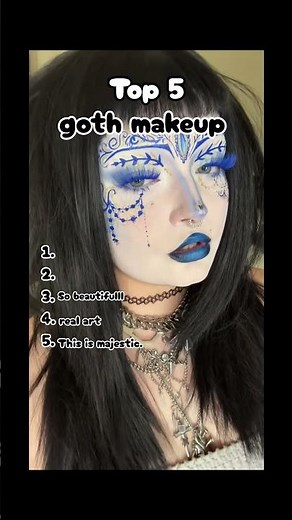 top 5 goth makeup alt goth inspo #alt #goth #gothic #grunge #emo