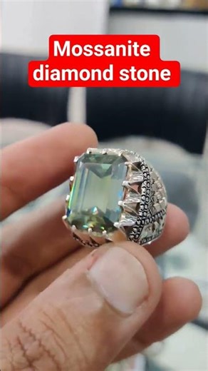 what's app number923226914545 Beautiful stone mossanite diamond stone Hand made ring silver