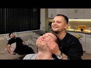 ASMR Head, Face, Scalp, Neck Massage | Easy Sleep On The Barber Chair Massage (asmr sleep massage)